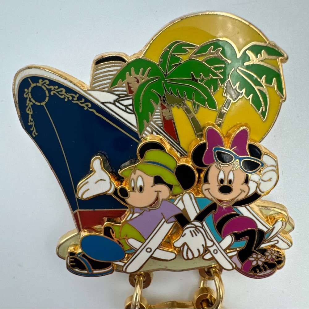 Disney Tropical Cruise Pin with Mickey and Minnie